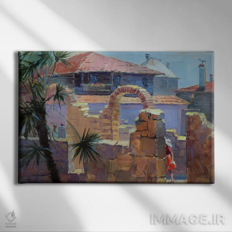 تابلو دکوراتیو سوزوپول بلغارستان اثر کنتس آرت - نمای روبهرو روی دیوار