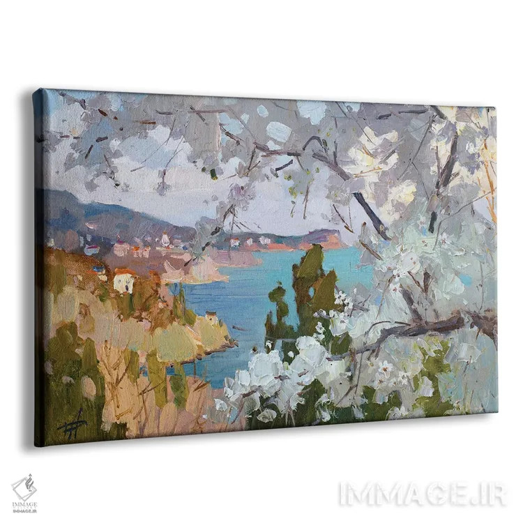 تابلو دکوراتیو بهار در آلوپکا اثر کنتس آرت - نمای پرسپکتیو محصول