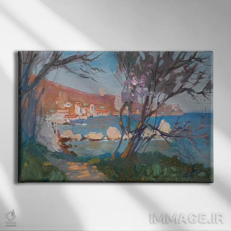 تابلو دکوراتیو بهار در سیمییز اثر کنتس آرت - نمای روبهرو روی دیوار