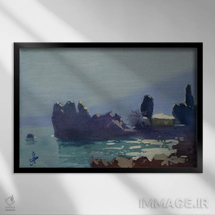 تابلو دکوراتیو خانه تابستانی آنتون چخوف نویسنده بزرگ روس در گورزوف I اثر کنتس آرت - نمای قابدار مشکی