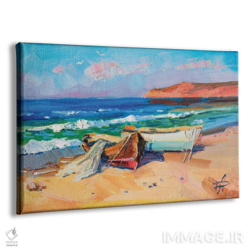 تابلو دکوراتیو قایق های ماهیگیری اثر کنتس آرت - نمای پرسپکتیو محصول