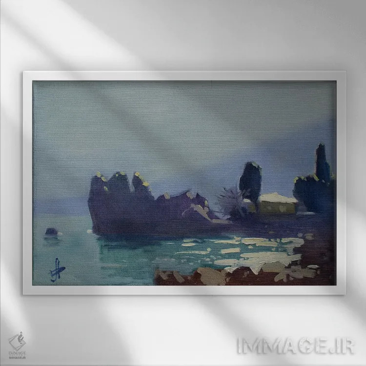 تابلو دکوراتیو خانه تابستانی آنتون چخوف نویسنده بزرگ روس در گورزوف I اثر کنتس آرت - نمای قابدار سفید