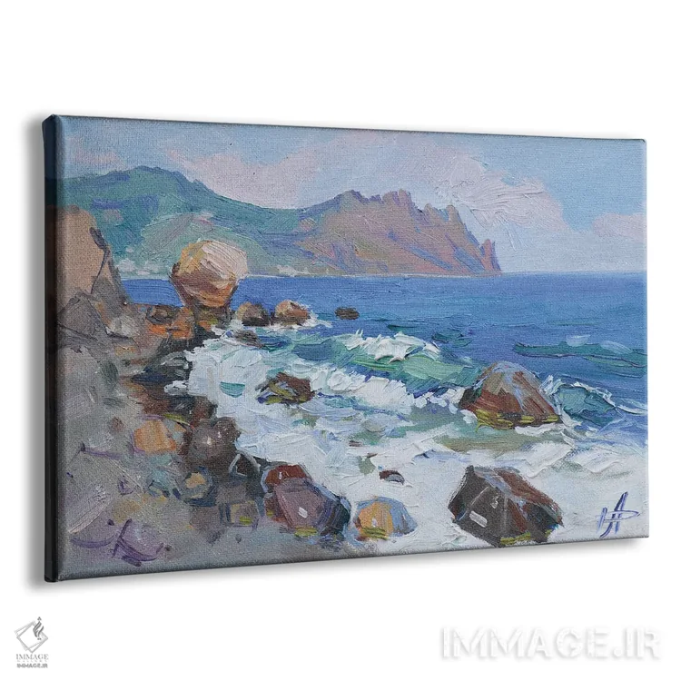 تابلو دکوراتیو شکست امواج اثر کنتس آرت - نمای پرسپکتیو محصول