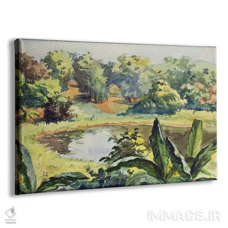 تابلو دکوراتیو استخر یانگون اثر کنتس آرت - نمای پرسپکتیو محصول