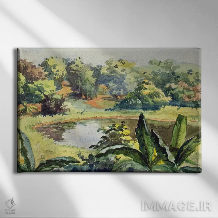 تابلو دکوراتیو استخر یانگون اثر کنتس آرت - نمای روبهرو روی دیوار