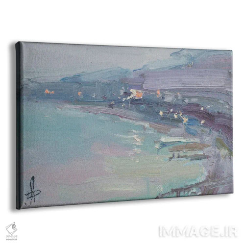 تابلو دکوراتیو کنار ساحل اثر کنتس آرت - نمای پرسپکتیو محصول