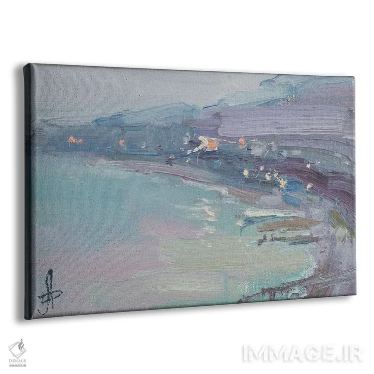 تابلو دکوراتیو کنار ساحل اثر کنتس آرت - نمای پرسپکتیو محصول