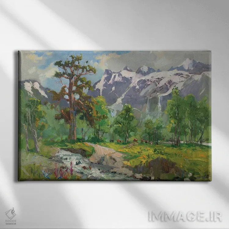 تابلو دکوراتیو آرخیز؛ یخچال سوفیا اثر کنتس آرت - نمای روبهرو روی دیوار