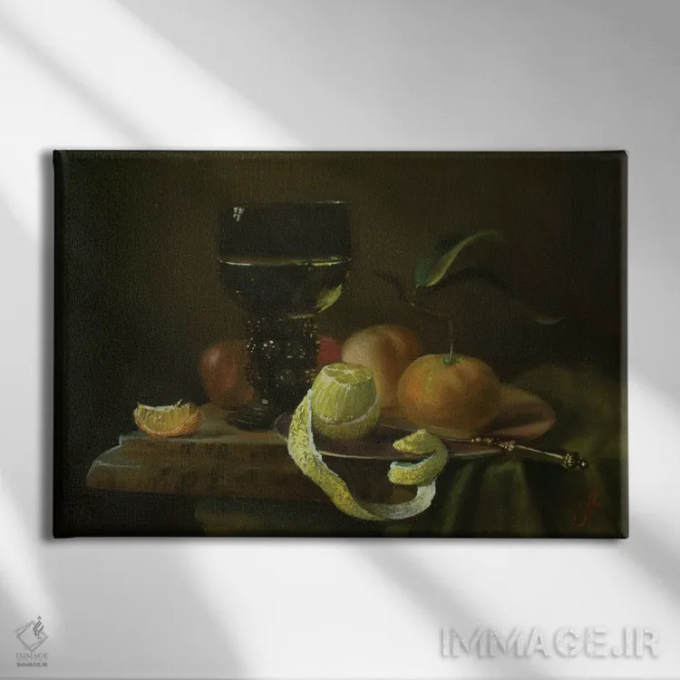 تابلو دکوراتیو الهام گرفته از هنر هلندی III اثر کنتس آرت - نمای روبهرو روی دیوار