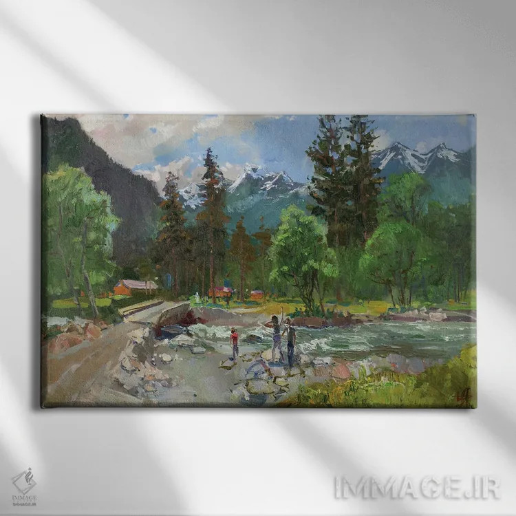 تابلو دکوراتیو آرخیز؛ پس از باران اثر کنتس آرت - نمای روبهرو روی دیوار