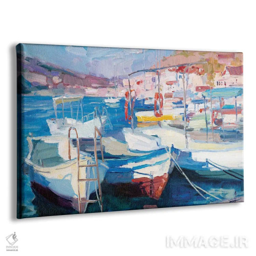 تابلو دکوراتیو قایق های بالاکلاوا اثر کنتس آرت - نمای پرسپکتیو محصول