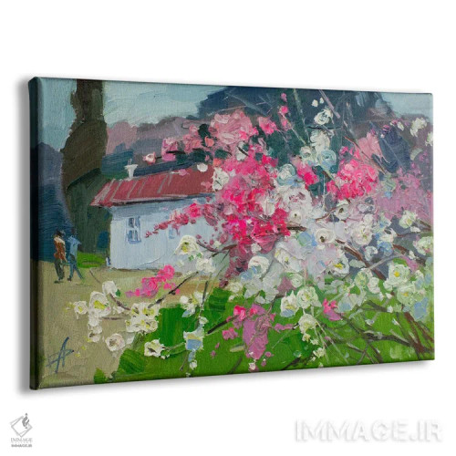 تابلو انتزاعی بهار اثر کنتس آرت - نمای پرسپکتیو محصول