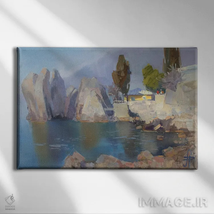 تابلو دکوراتیو صبح در خانه تابستانی چخوف اثر کنتس آرت - نمای روبهرو روی دیوار