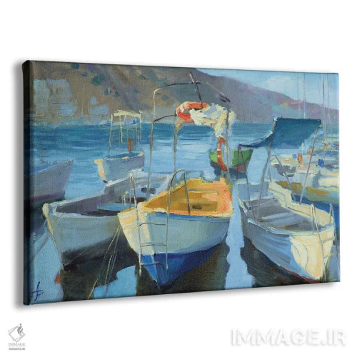 تابلو دکوراتیو قایق های تفریحی بالاکلاوا اثر کنتس آرت - نمای پرسپکتیو محصول