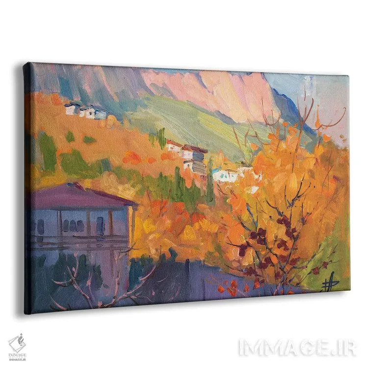 تابلو دکوراتیو عصر پاییزی در آلوپکا اثر کنتس آرت - نمای پرسپکتیو محصول