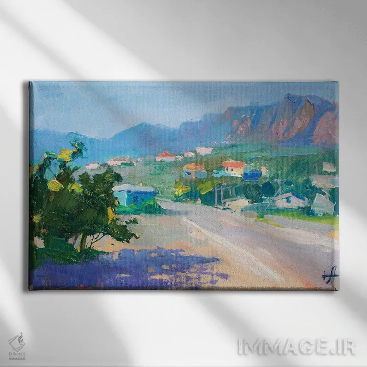 تابلو دکوراتیو آلوشتا اثر کنتس آرت - نمای روبهرو روی دیوار
