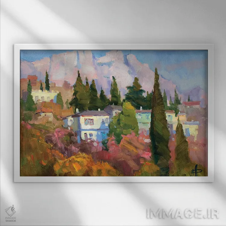 تابلو دکوراتیو آلوپکا در دامنه آی-پتری اثر کنتس آرت - نمای قابدار سفید