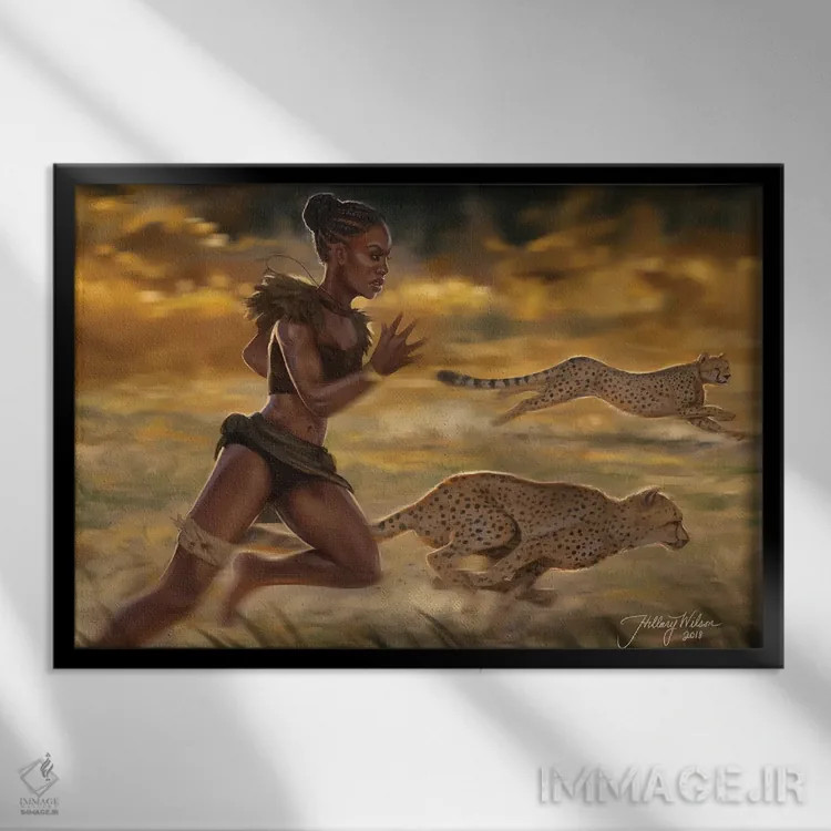 تابلو دکوراتیو شکار اثر هیلاری دی ویلسون - نمای قابدار مشکی