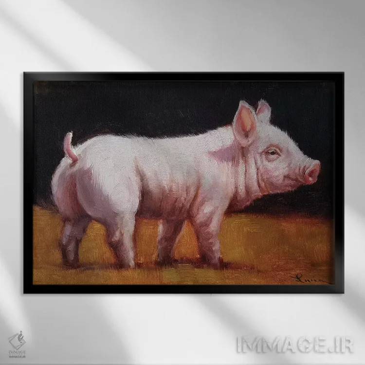 تابلو دکوراتیو ویلبور اثر لوسیا هفرنان - نمای قابدار مشکی