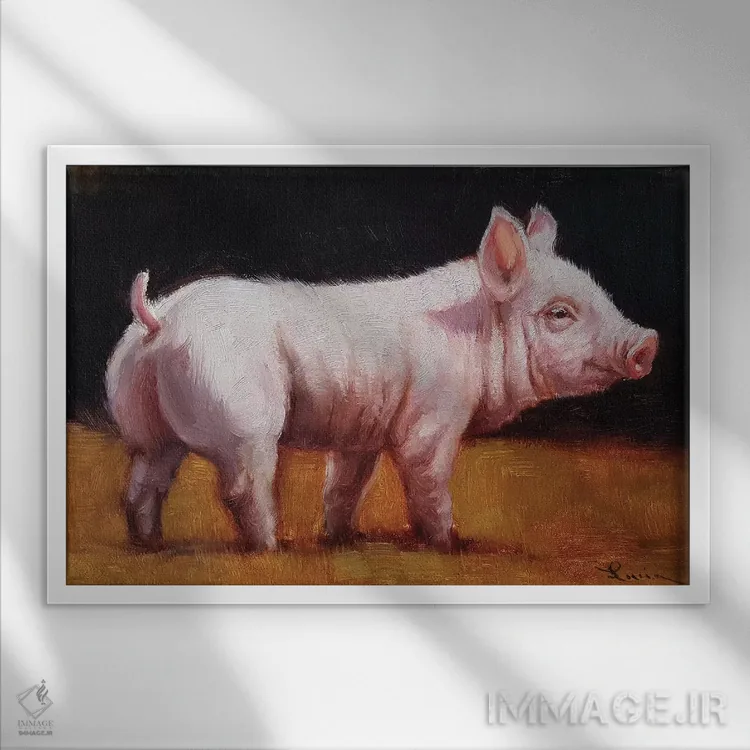 تابلو دکوراتیو ویلبور اثر لوسیا هفرنان - نمای قابدار سفید