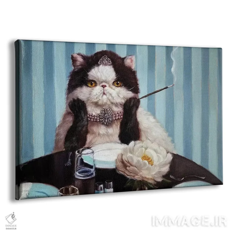 تابلو دکوراتیو صبحانه در تیفانی اثر لوسیا هفرنان - نمای پرسپکتیو محصول