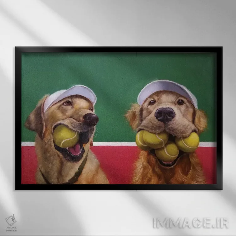 تابلو دکوراتیو خودخواه در توپ اثر لوسیا هفرنان - نمای قابدار مشکی