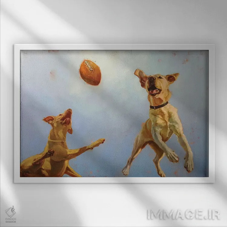 تابلو دکوراتیو امتیاز بازی اثر لوسیا هفرنان - نمای قابدار سفید