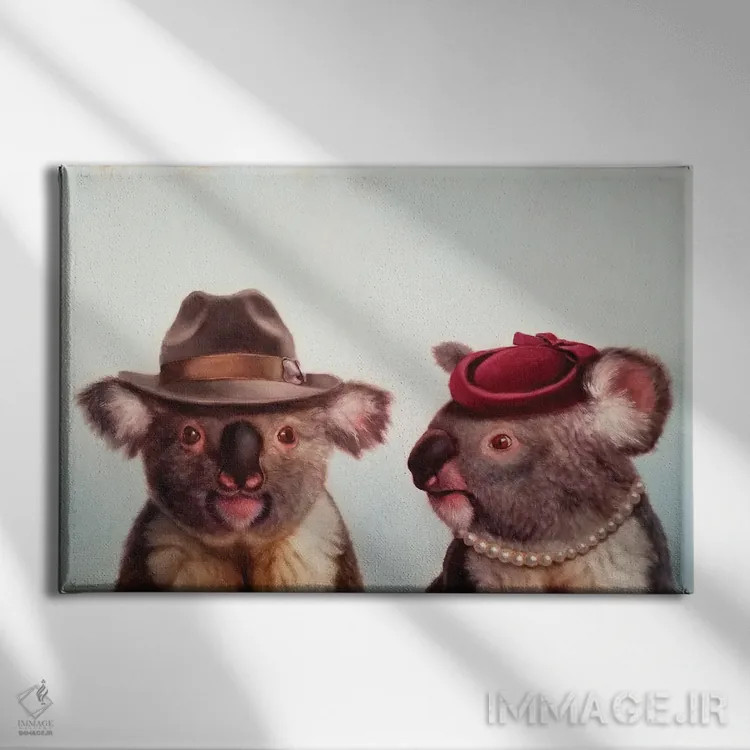 تابلو دکوراتیو دوستان اثر لوسیا هفرنان - نمای روبهرو روی دیوار