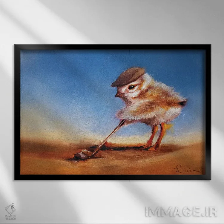 تابلو دکوراتیو ضربه برودی اثر لوسیا هفرنان - نمای قابدار مشکی