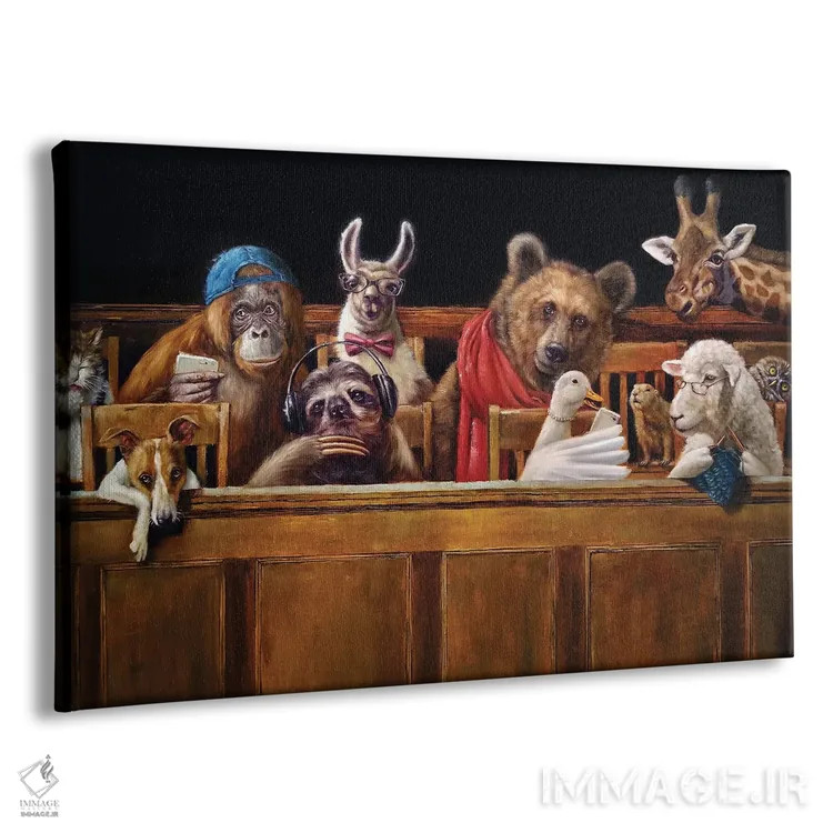 تابلو دکوراتیو ما هیئت منصفه اثر لوسیا هفرنان - نمای پرسپکتیو محصول