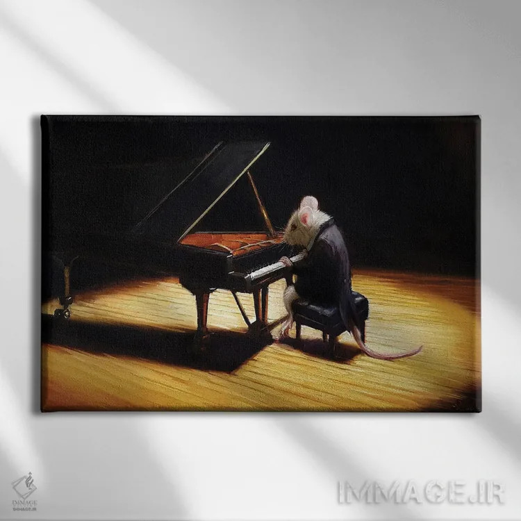 تابلو دکوراتیو پیانیست کوچک اثر لوسیا هفرنان - نمای روبهرو روی دیوار