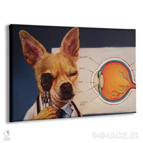 تابلو دکوراتیو سگ راهنما اثر لوسیا هفرنان - نمای پرسپکتیو محصول