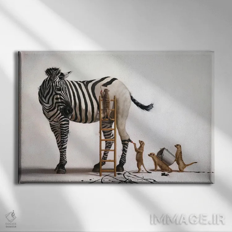 تابلو دکوراتیو رنگ آمیزی اثر لوسیا هفرنان - نمای روبهرو روی دیوار