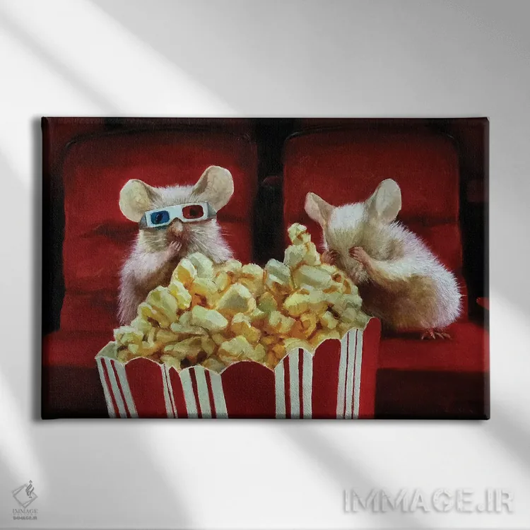 تابلو دکوراتیو شب فیلم دو اثر لوسیا هفرنان - نمای روبهرو روی دیوار