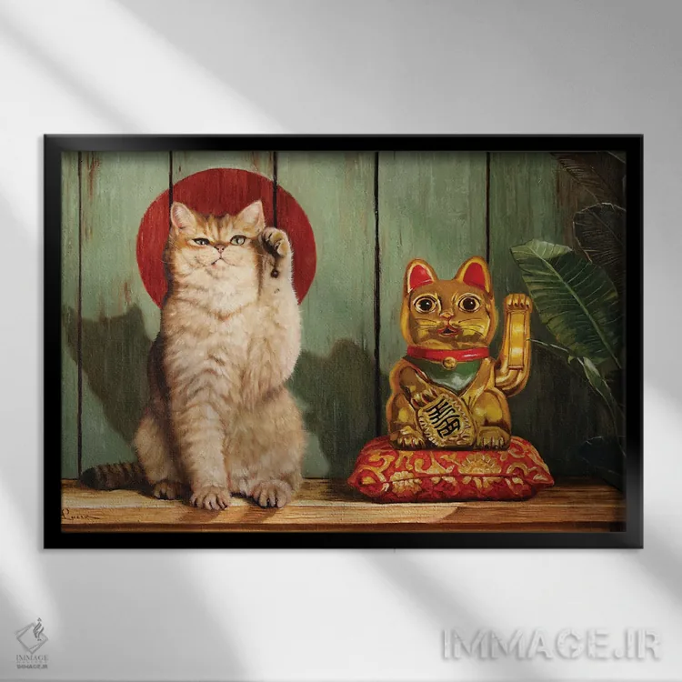 تابلو دکوراتیو تقلید کننده اثر لوسیا هفرنان - نمای قابدار مشکی