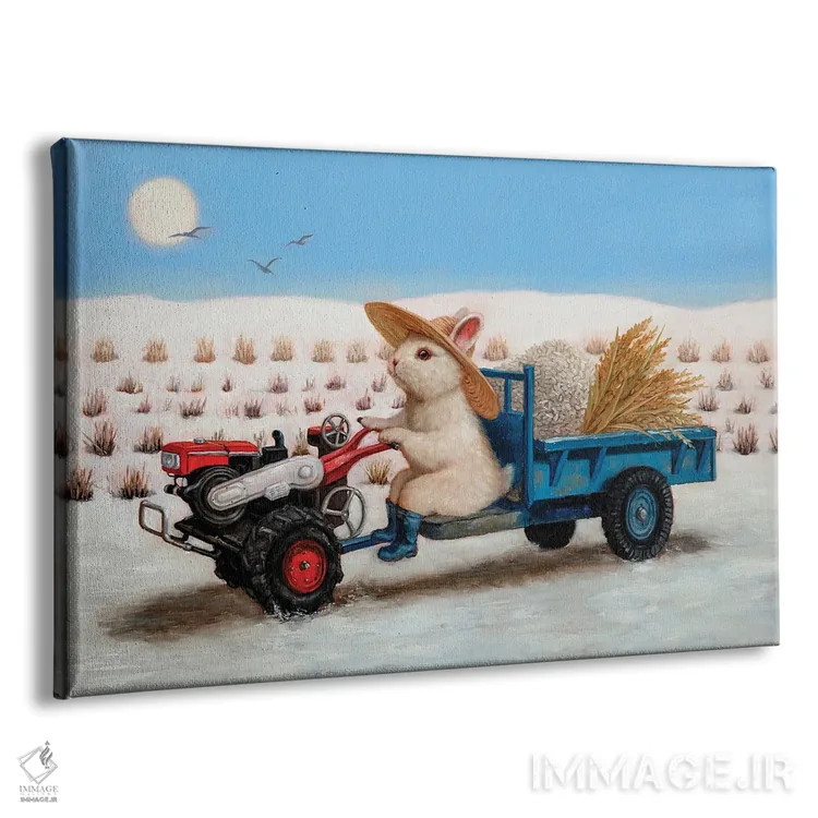 تابلو دکوراتیو کشاورز شاد اثر لوسیا هفرنان - نمای پرسپکتیو محصول