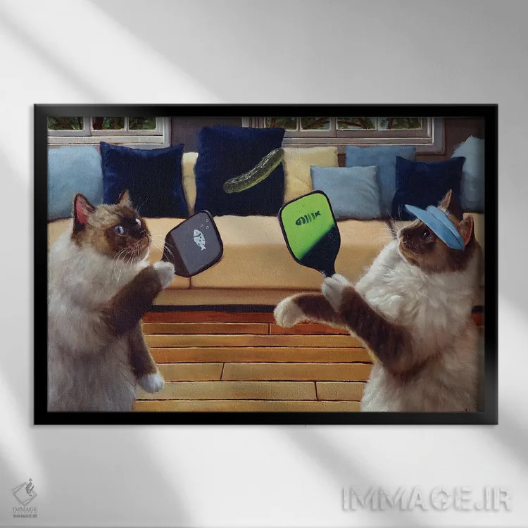 تابلو دکوراتیو پیکل بال اثر لوسیا هفرنان - نمای قابدار مشکی