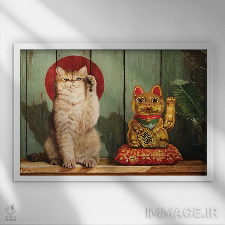 تابلو دکوراتیو تقلید کننده اثر لوسیا هفرنان - نمای قابدار سفید