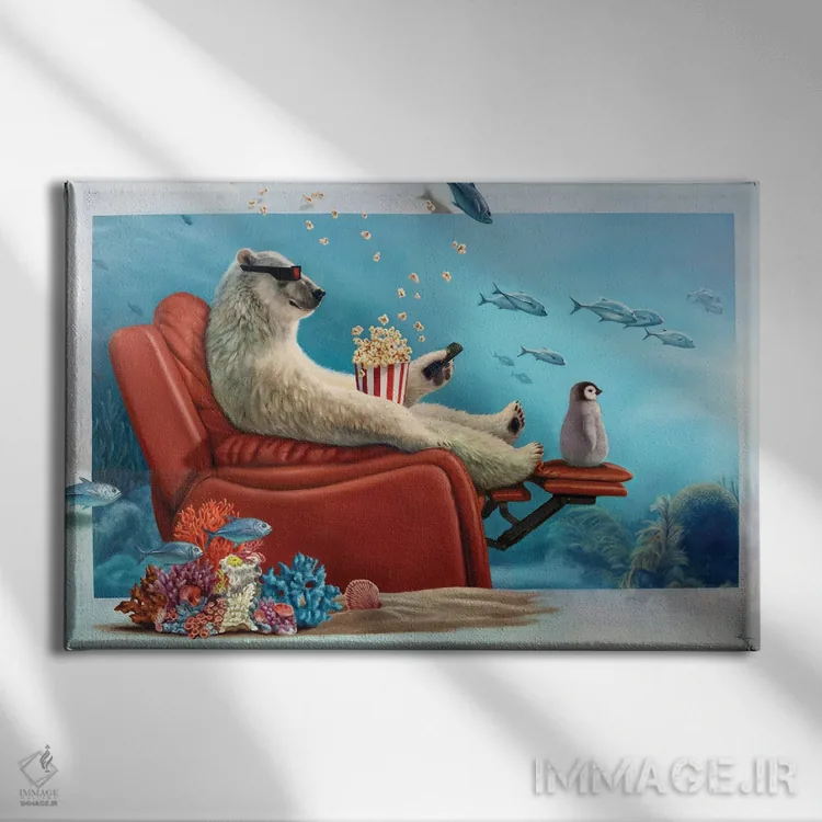 تابلو دکوراتیو پسر تنبل اثر لوسیا هفرنان - نمای روبهرو روی دیوار