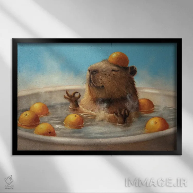 تابلو دکوراتیو طرز فکر کاپی برا اثر لوسیا هفرنان - نمای قابدار مشکی