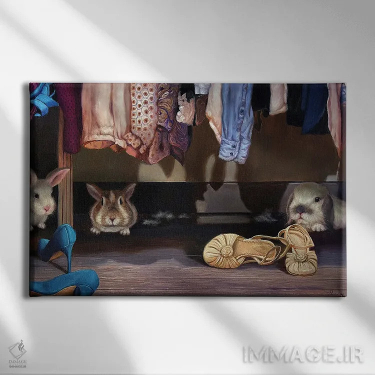 تابلو دکوراتیو توپک های غبار اثر لوسیا هفرنان - نمای روبهرو روی دیوار