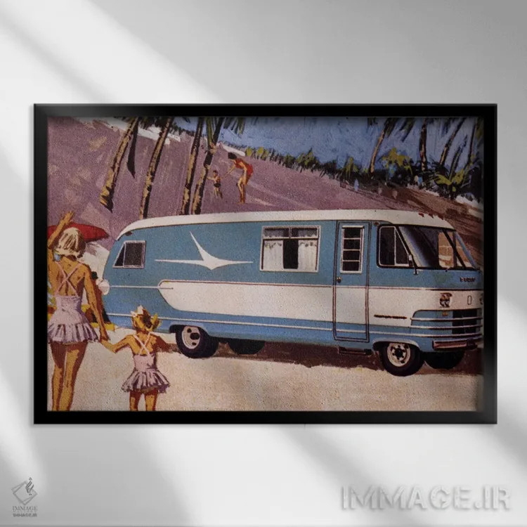 تابلو دکوراتیو آرزوی کمپرون اثر همینگوی دیزاین - نمای قابدار مشکی