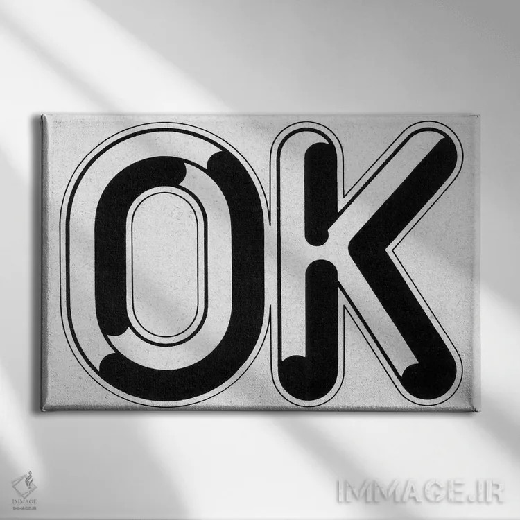 تابلو دکوراتیو اوکی اثر همینگوی دیزاین - نمای روبهرو روی دیوار