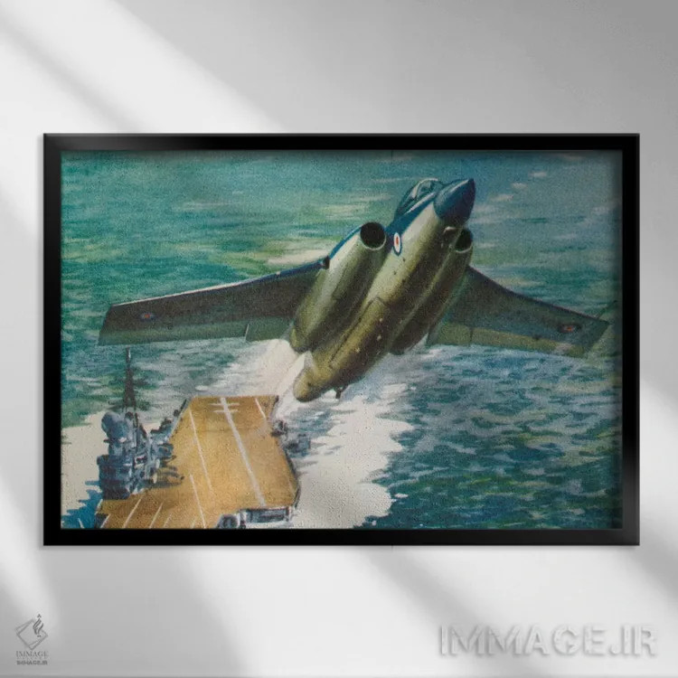 تابلو دکوراتیو پرواز دزد دریایی اثر همینگوی دیزاین - نمای قابدار مشکی