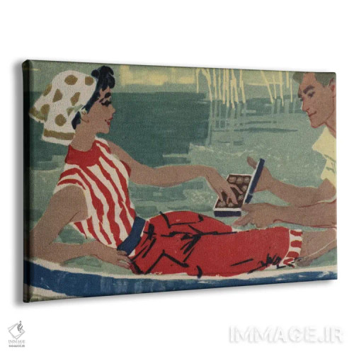 تابلو دکوراتیو گوندولا عاشقانه اثر همینگوی دیزاین - نمای پرسپکتیو محصول