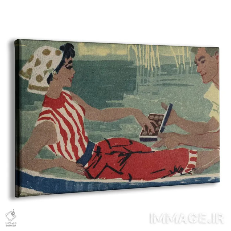 تابلو دکوراتیو گوندولا عاشقانه اثر همینگوی دیزاین - نمای پرسپکتیو محصول