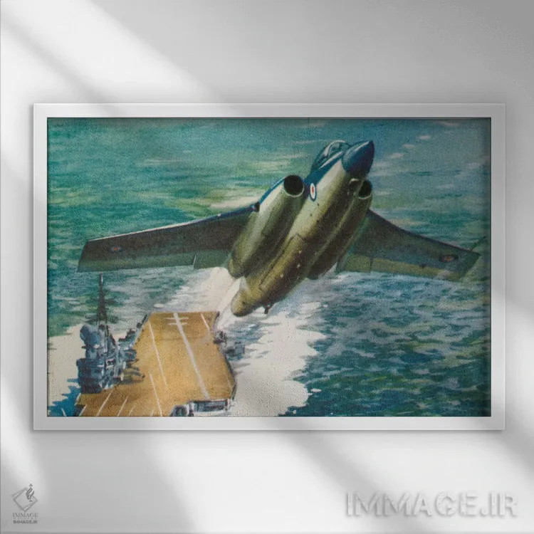 تابلو دکوراتیو پرواز دزد دریایی اثر همینگوی دیزاین - نمای قابدار سفید