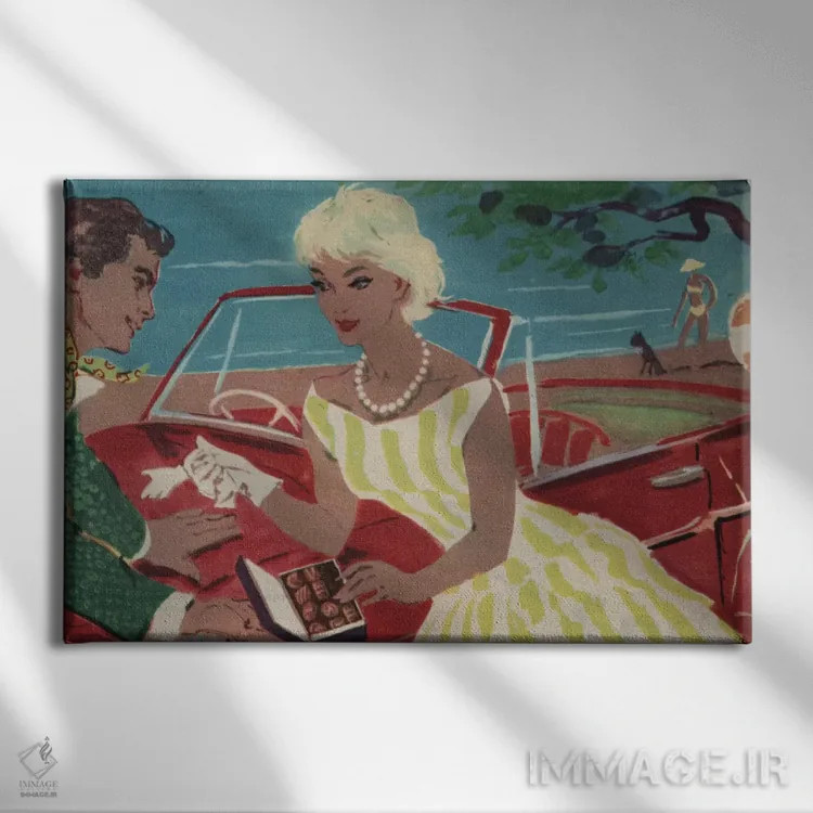 تابلو دکوراتیو رانندگی شبانه اثر همینگوی دیزاین - نمای روبهرو روی دیوار