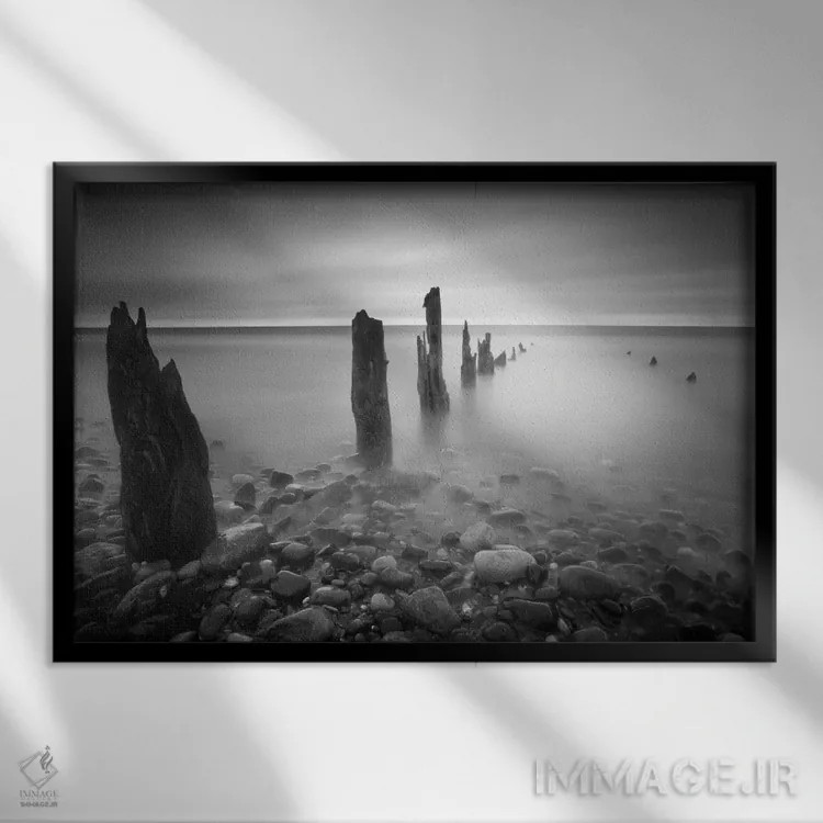 تابلو دکوراتیو نور ملایم اثر مارتین هندسون - نمای قابدار مشکی