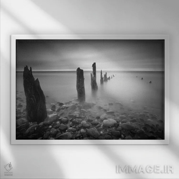 تابلو دکوراتیو نور ملایم اثر مارتین هندسون - نمای قابدار سفید